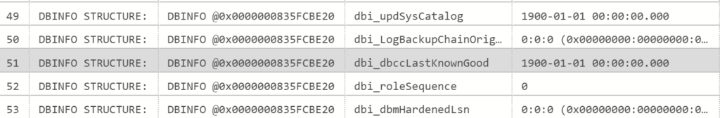 DBCC CHECKDB has never been run